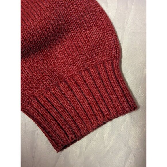 Timberland Men's Size XL 100% Cotton Maroon Long Sleeve HEAVY Sweater - Picture 11 of 14
